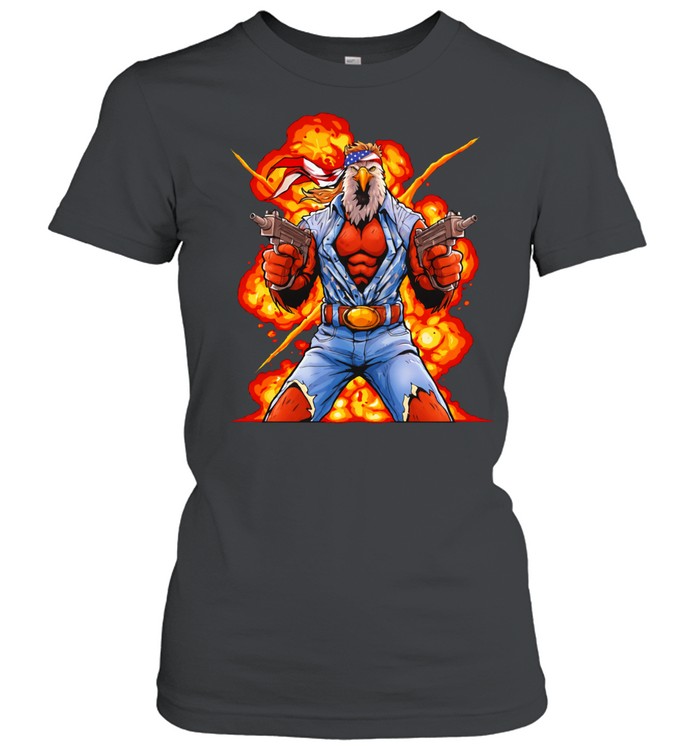 American bald Eagle’s fury cartoon Women T-Shirt