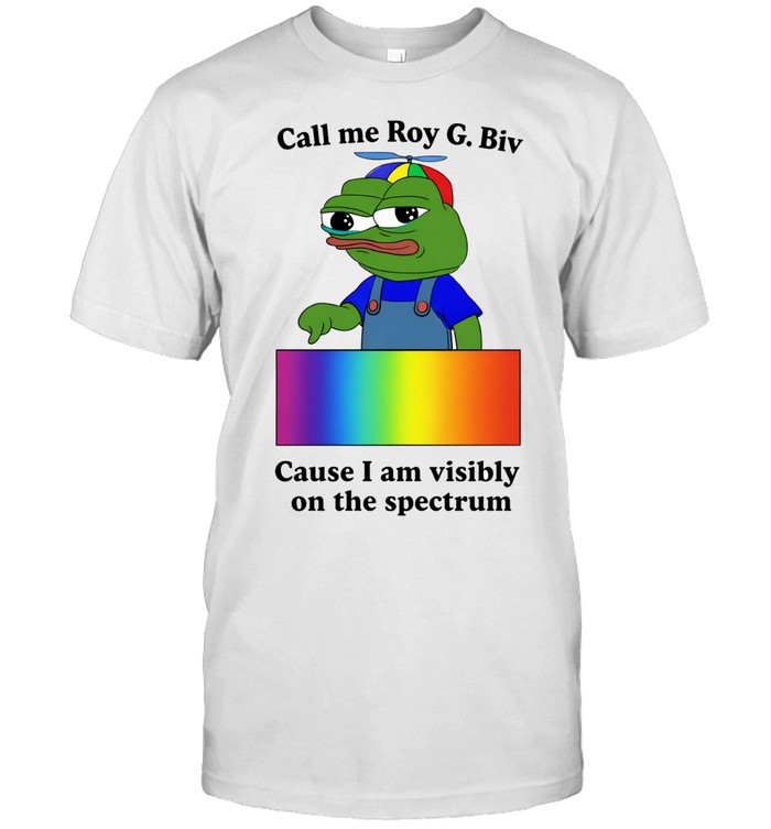 Frog Call me Roy G. Biv cause I am visibly on the spectrum Unisex T-Shirt