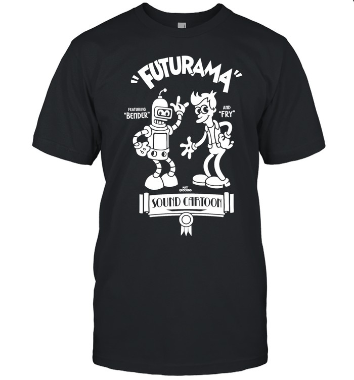 Futurama Featuring Bender And Fry Sound Cartoon Unisex T-Shirt