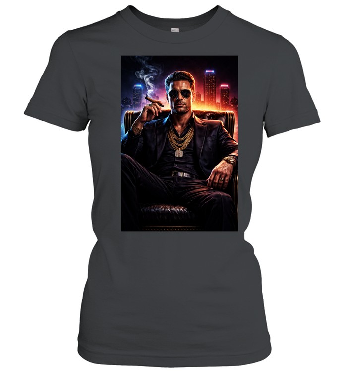 GTA 6 Inspired Vice King Miami Crime Boss Neon Graphic Women T-Shirt
