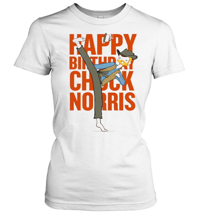 Happy Birthday Chuck Norris 2026 Women T-Shirt