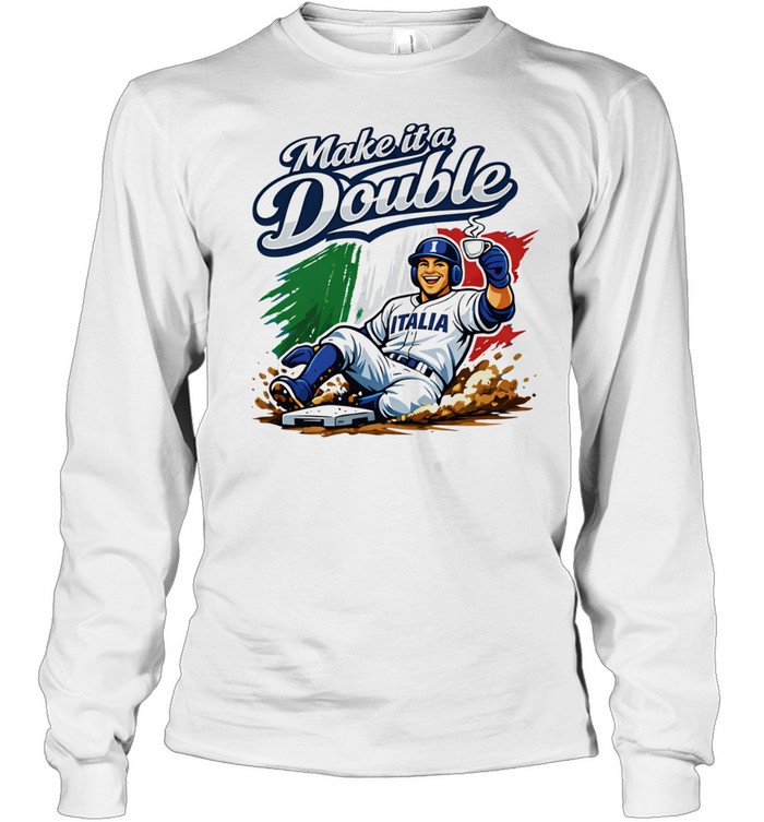 Make it a double Italia baseball Long Sleeve Tee