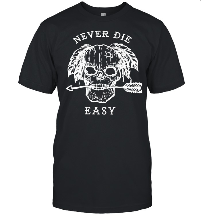 Never die easy skull feather hat Unisex T-Shirt
