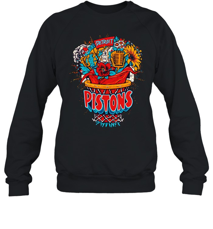 Pistons Detroit basketball bouquet JKo Studios sketch Sweatshirt