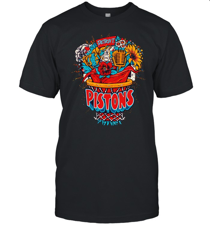 Pistons Detroit basketball bouquet JKo Studios sketch Unisex T-Shirt