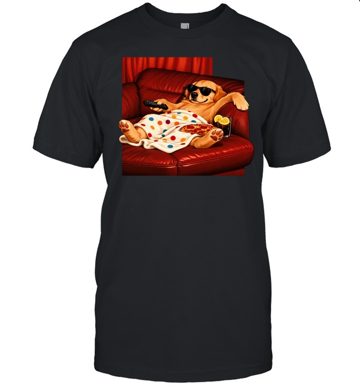 The Golden Retriever is relaxing on the sofa meme Unisex T-Shirt
