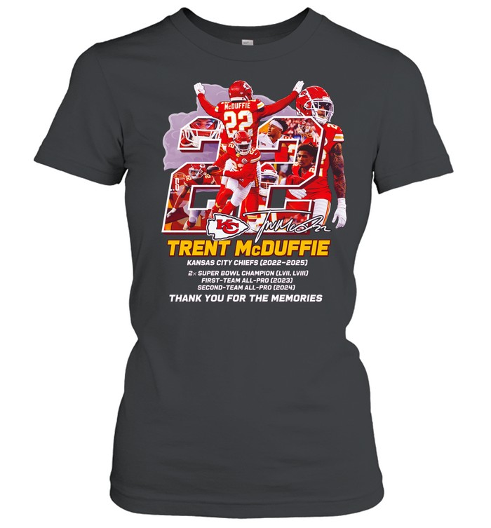 Trent McDuffie Kansas City Chiefs 2022 2025 thank you for the memories Women T-Shirt