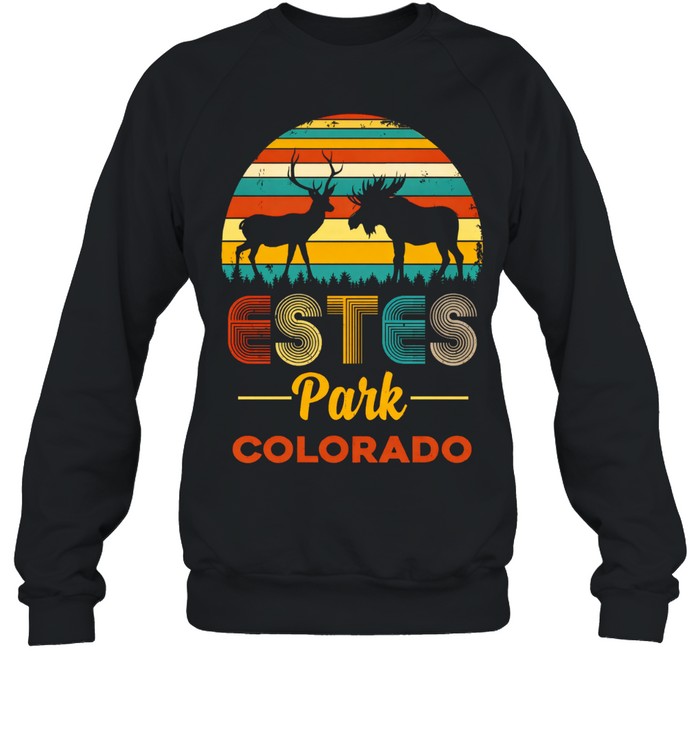 Vintage Estes Park Colorado Elk Moose Hunter Hunting Sweatshirt