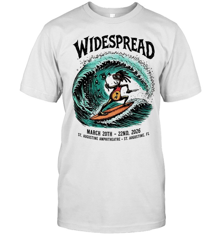 Widespread March 20th-22nd 2026 St Augustine Amphitheatre Unisex T-Shirt