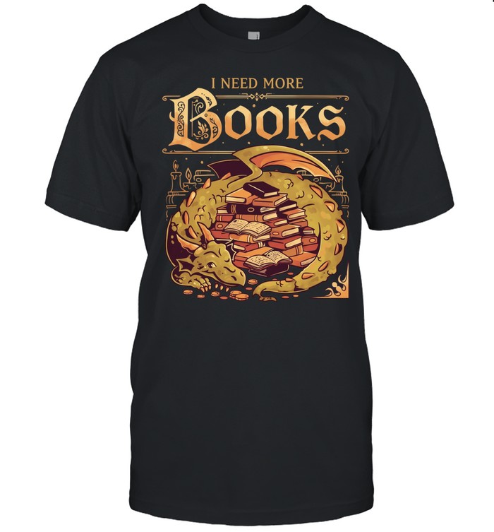 Dragon with it’s hoard of books I need more books Unisex T-Shirt