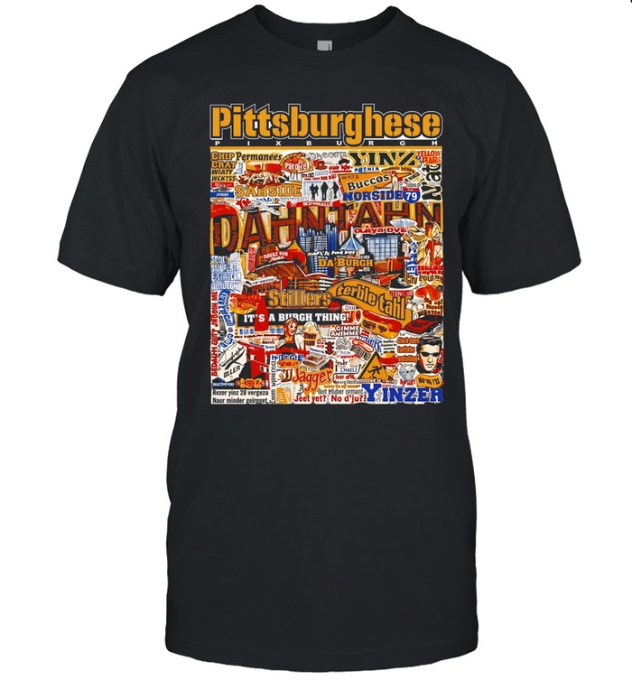 Pittsburghese yinzer slang collage graphic Unisex T-Shirt