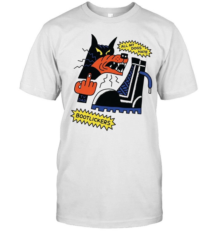 Wolf middle finger all my dogs hate bootlickers Unisex T-Shirt