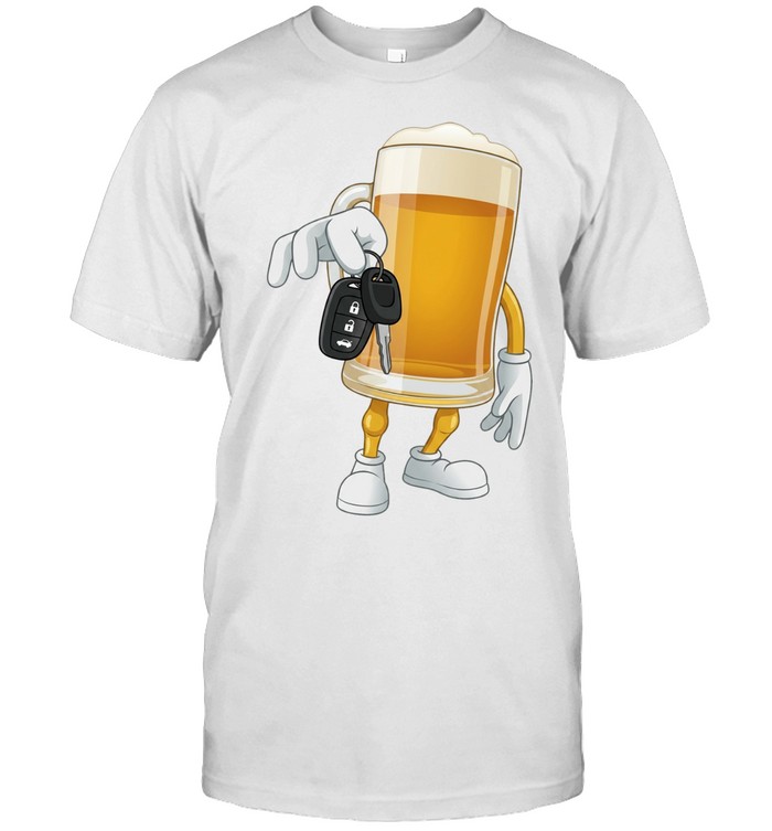 Beer Keys Drinking Funny Cartoon Unisex T-Shirt