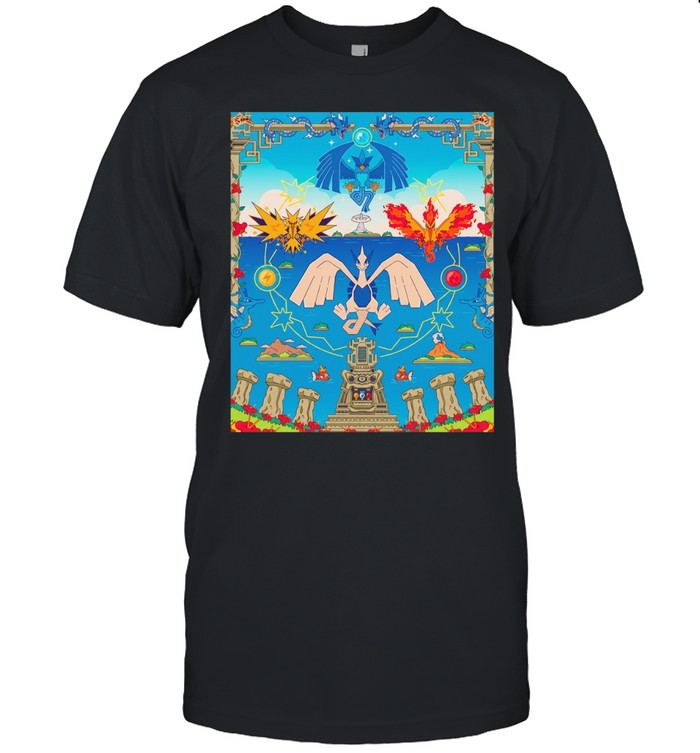 Lugia Articuno Zapdos Moltres Pokémon The Movie 2000 The Power of One Unisex T-Shirt