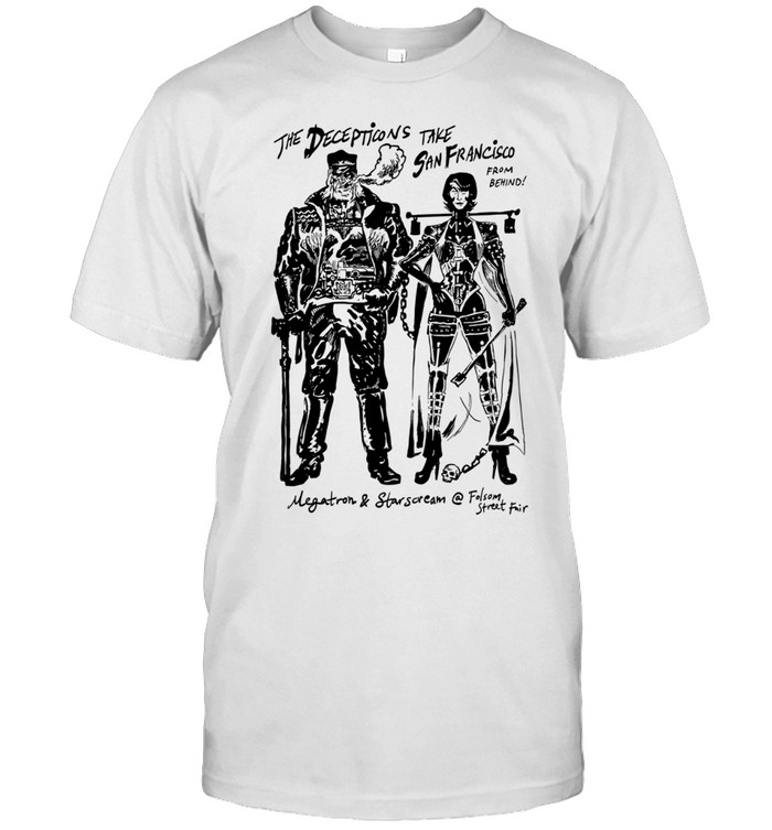 Megatron and Starscream Transformers the Decepticons take San Francisco Unisex T-Shirt