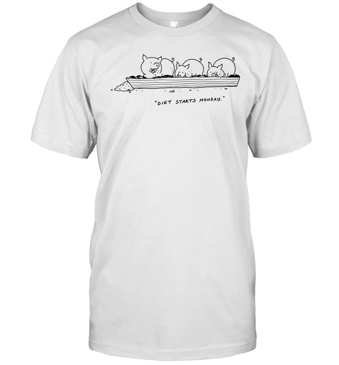 pig eat diet starts monday Unisex T-Shirt