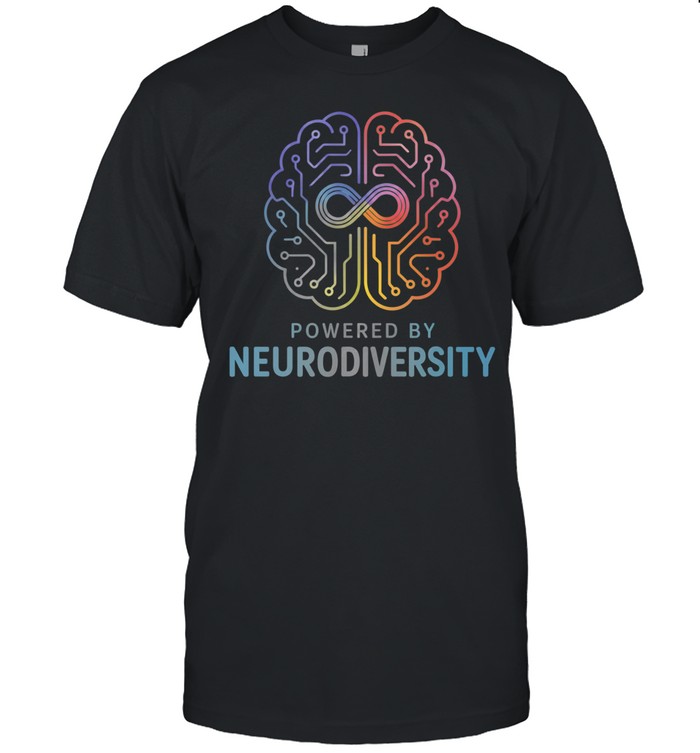 Powered by neurodiversity the brain Unisex T-Shirt