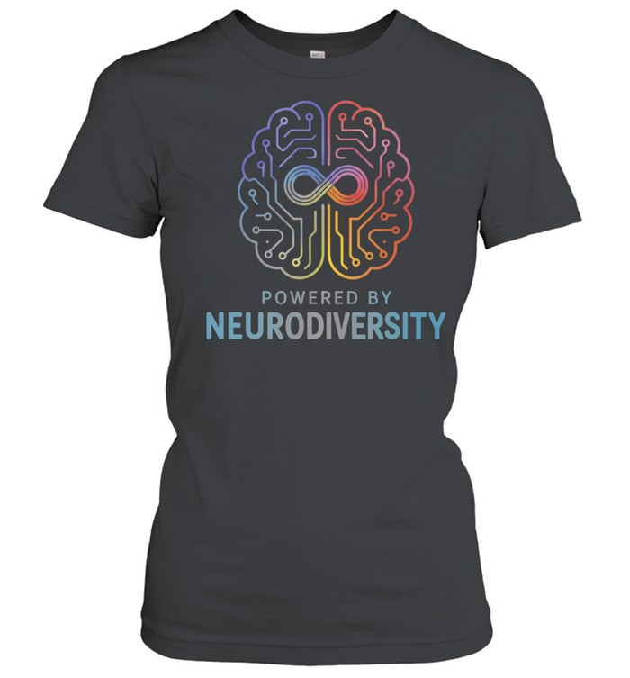 Powered by neurodiversity the brain Women T-Shirt