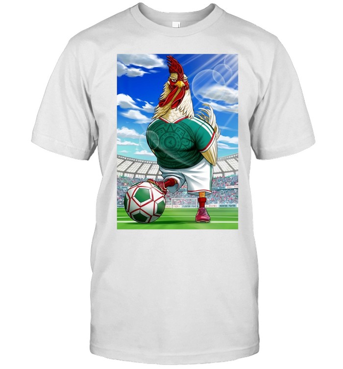 Rooster Fighter Mexican Soccer Fan Athlete Mayan Calendar Unisex T-Shirt