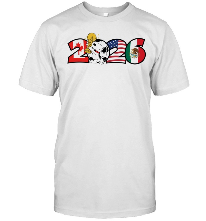 Snoopy 2026 World Cup soccer Canada USA Mexico soccer Unisex T-Shirt