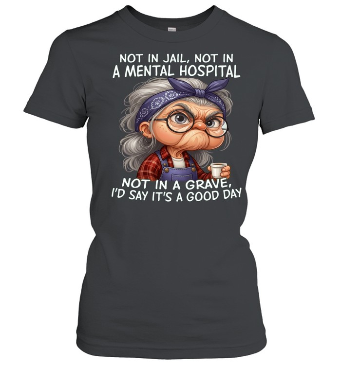 Woman Not In Jail Not In A Mental Hospital Not In A Grave I'd Say Women T-Shirt