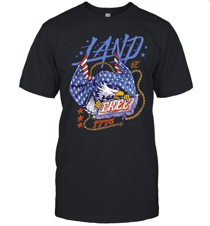 Bald Eagle Land of the Free 1776 patriotic American Unisex T-Shirt