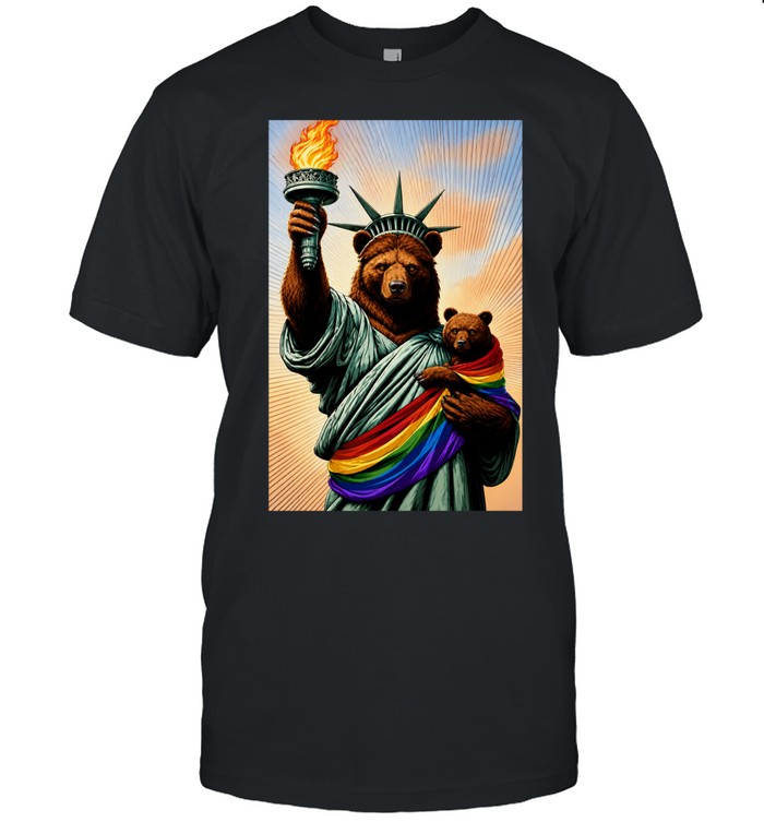 Bear Statue of Liberty Pride Unisex T-Shirt