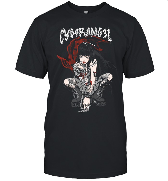 Cybarangel Goth Anime Girl Cyberpunk Alt Unisex T-Shirt