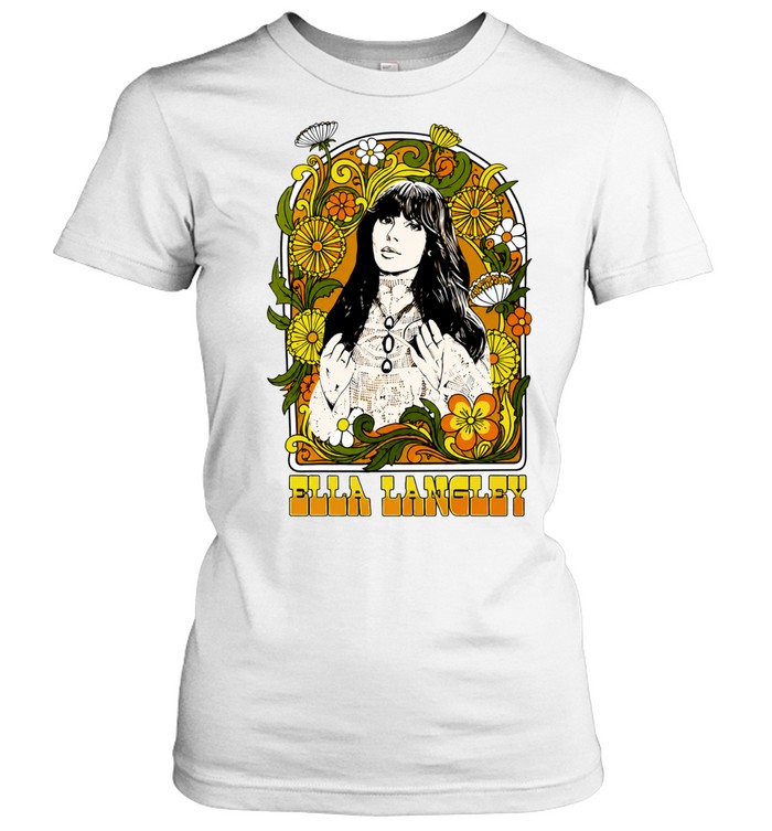 Ella Langley singer songwriter country music flower floral portrait Women T-Shirt