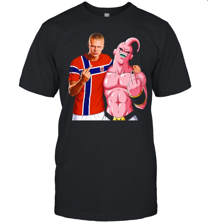 Erling Haaland Norway National Team Kid Buu Dragon Ball Z Middle Finger Unisex T-Shirt