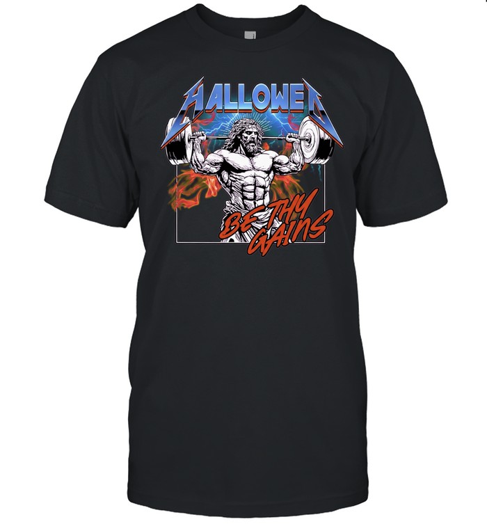 Hallowed Be Thy Gains Jesus Weightlifting Unisex T-Shirt