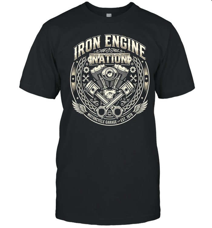 Iron Engine Nation Motorcycle Garage Est 1978 Unisex T-Shirt
