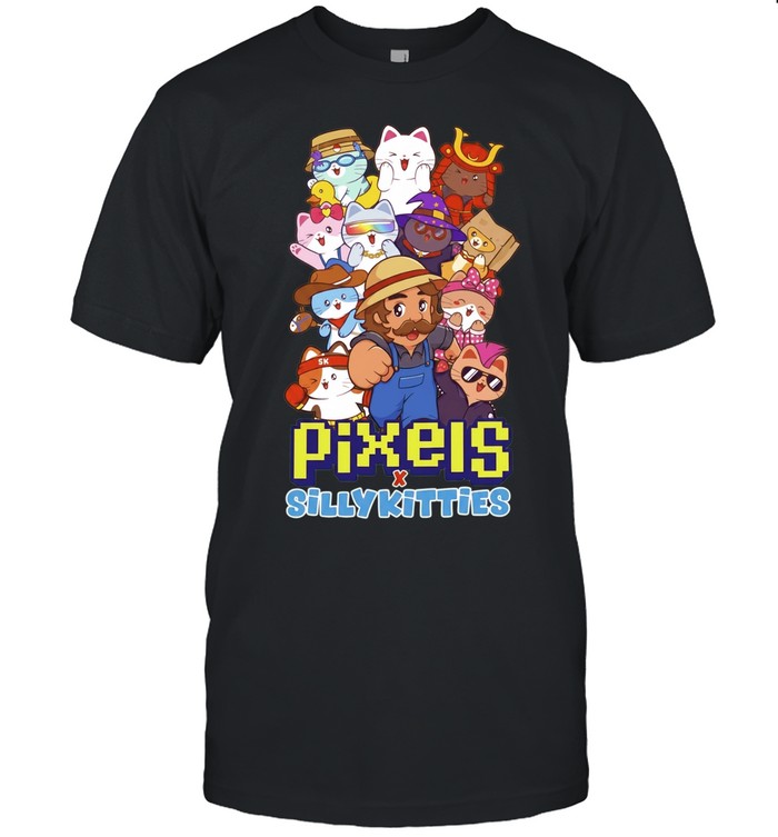 Mario and Cats Pixels x Silly Kitties Character Unisex T-Shirt