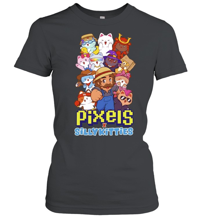Mario and Cats Pixels x Silly Kitties Character Women T-Shirt