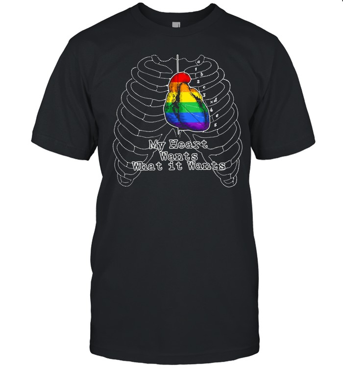 My Heart Wants What It Wants LGBTQ Pride Unisex T-Shirt