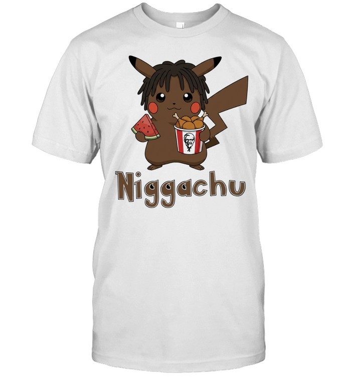 Niggachu Pikachu With Fried Chicken And Watermelon Unisex T-Shirt