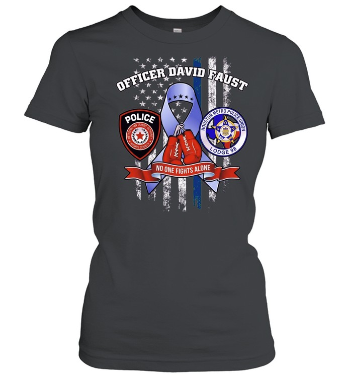 Officer David Faust Metropolitan Transit Authority Houston Metro Police Union Women T-Shirt