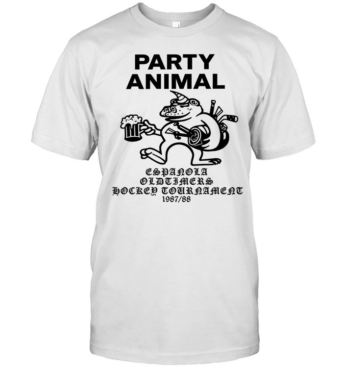 Party Animal Espanola Oldtimers Hockey Tournament 1987 88 beer hippo hockey Unisex T-Shirt