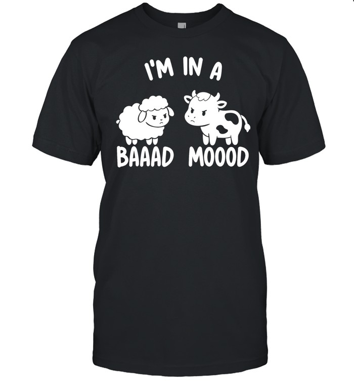 Sheep and Cow I Am in a baaad moood Unisex T-Shirt