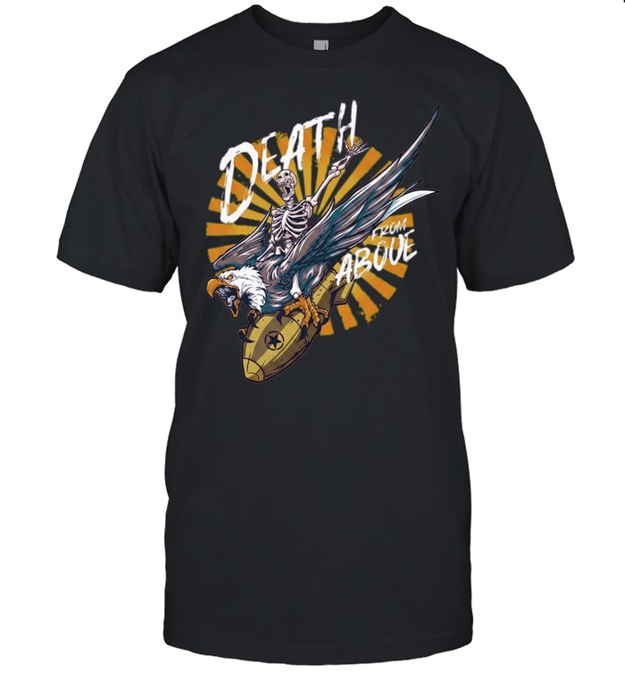 Skeleton eagle riding bomb death from above Unisex T-Shirt
