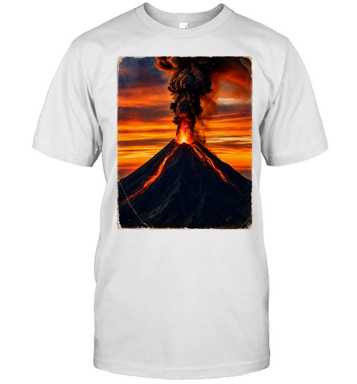 Volcanic Eruption Sunset Landscape volcano Unisex T-Shirt